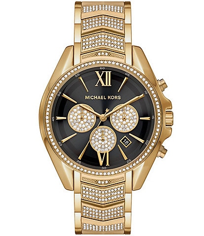 Michael Kors Women's Whitney Chronograph Gold-Tone Stainless Steel Bracelet Watch