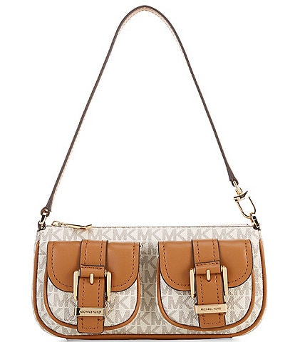Michael Kors Zoe Small Cargo Contrast Trim Pouchette Shoulder Bag