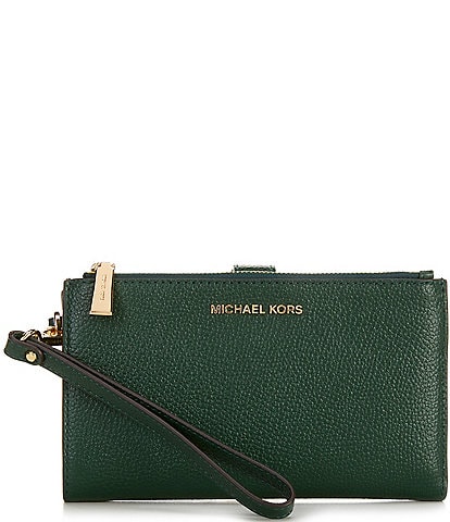 Michael Kors Adele Double Zip Gold Tone Wristlet