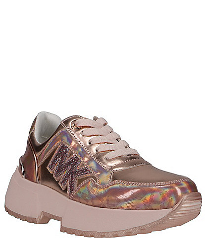 Michael Kors Girls' Cosmo Maddy Glitter Logo Chunky Sneakers (Youth)