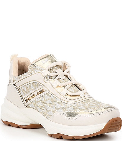 MICHAEL Michael Kors Girls' Olympia Glitter Logo Sneakers (Youth)
