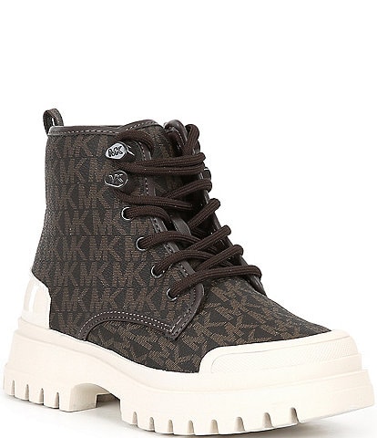 MICHAEL Michael Kors Girls' Payton Lace Up Lug Sole Booties (Youth)