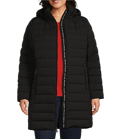 MICHAEL Michael Kors Hooded Stretch Water-Resistant Insulated Packable Puffer Coat