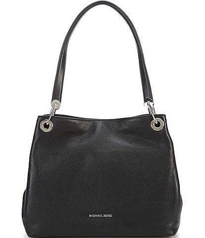 Michael Kors Black Handbags Purses Wallets Dillard S Michael Kors Silver Tone Raven Large Shoulder Tote
