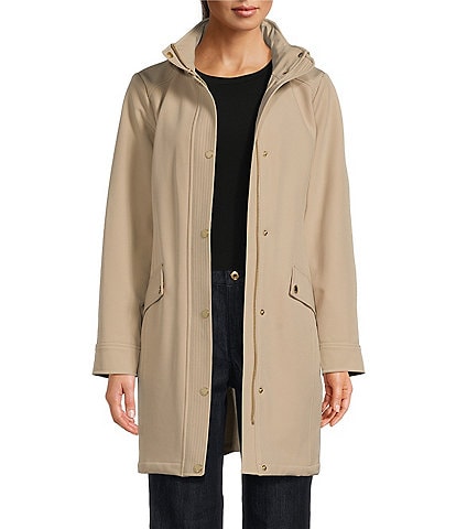 MICHAEL Michael Kors Stand Collar Belted Zip Front Anorak Jacket