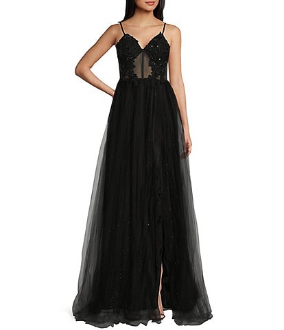 Midnight Doll Embellished Corset Ball Gown