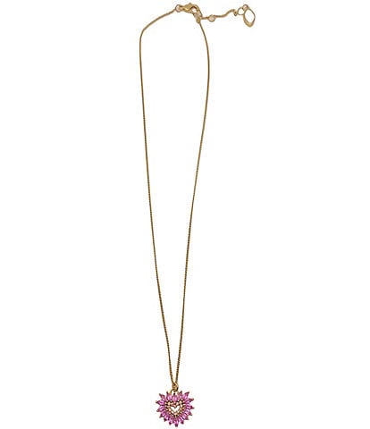 Mignonne Gavigan 14K Gold Crystal Heart Short Pendant Necklace