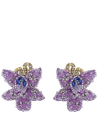 Mignonne Gavigan Manny Butterfly Beaded Stud Earrings