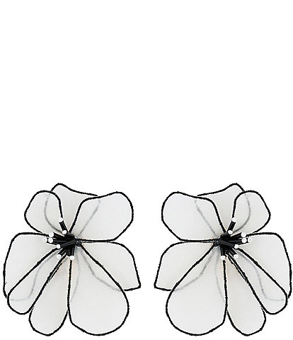 Mignonne Gavigan Raquel Beaded Embroidered Floral Resort Stud Earrings