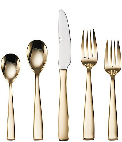 Mikasa Gold Plated Delano 20-Piece Stainless Steel Flatware Set