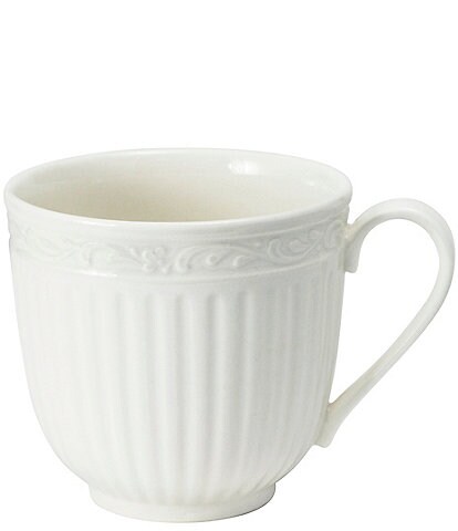 White Coffee Tea Makers Accessories Dillard S Mikasa Italian Countryside Ridged Fl Stoneware Cup