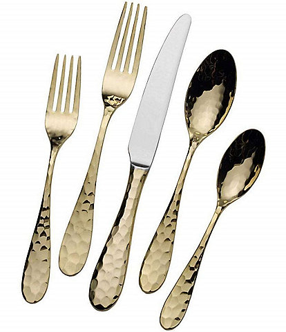 Mikasa Lilah Gold Plated 20-Piece Stainless Steel Flatware Set