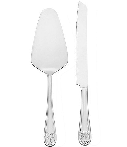 Mikasa Love Story Stainless Steel Cake Knife And Server Set
