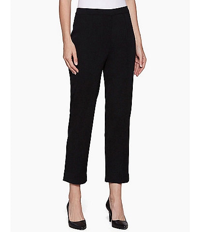 Ming Wang Knit Pull-On Ankle Pants
