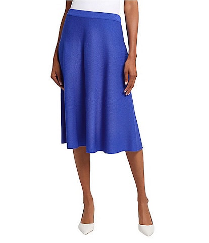 Ming Wang Aria Soft Knit A-Line Skirt