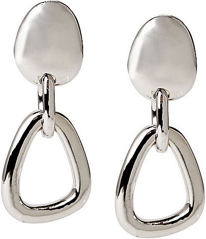Ming Wang Asymmetrical Link Drop Earrings