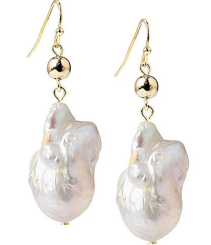 Ming Wang Baroque Freshwater Pearl Drop Earrings