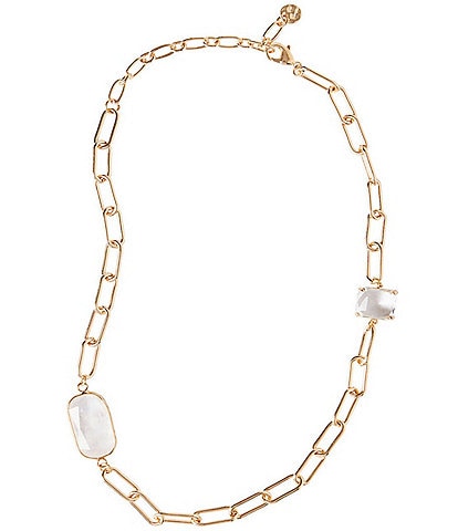 Ming Wang Crystal Accent Link Collar Necklace