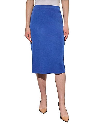 Ming Wang Knit Elastic Waist Pencil Skirt