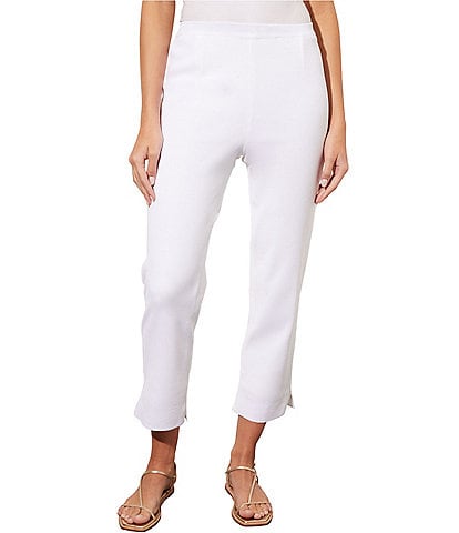 Ming Wang Lined Knit Pull-On Ankle Pants