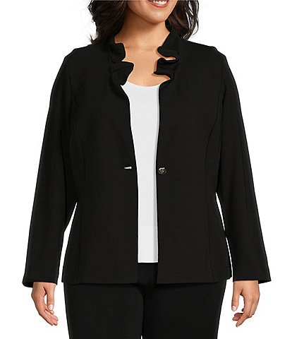 Dillards plus size blazers hotsell