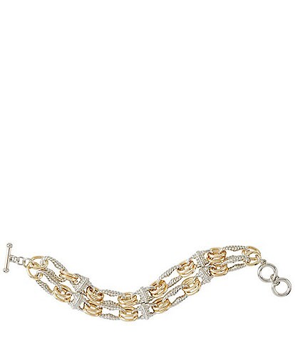 Ming Wang Two Tone Twisted Chain Bracelet