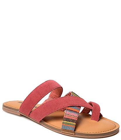 Minnetonka Faribee Banded Thong Flat Sandals
