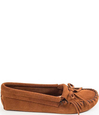Minnetonka Kilty Suede Moc - Mocassini Donna In Pelle Scamosciata
