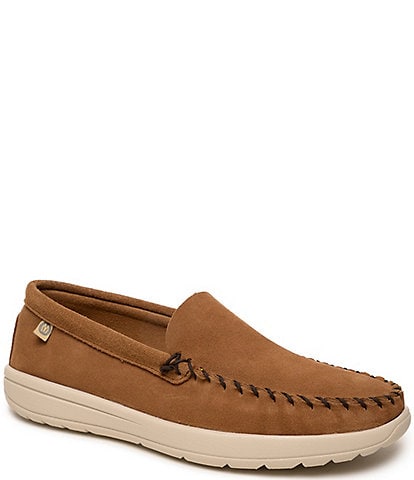 Minnetonka Men's Discover Classic Suede Slip-Ons