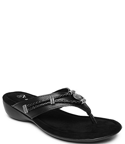 Minnetonka Silverthorne 360 Leather Thong Sandals