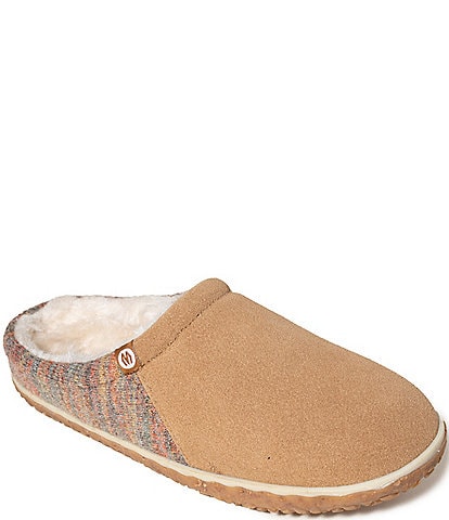 Minnetonka Tahoe Suede Clog Slippers