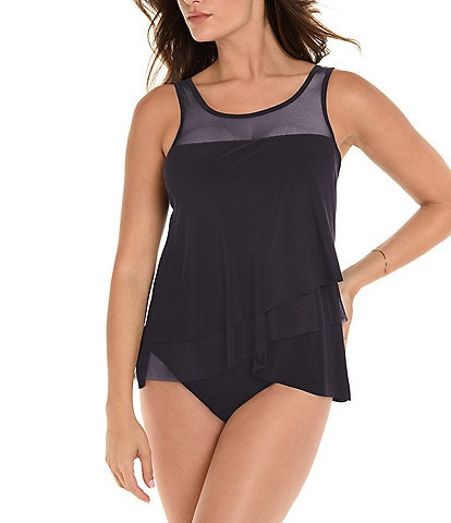 Miraclesuit Illusionist Mirage Underwire Tankini Top & Basic Bikini Swimsuit Bottom