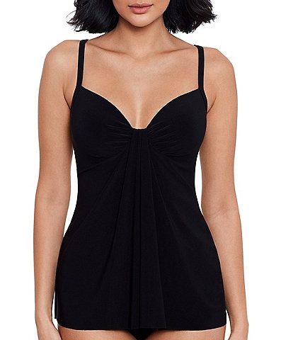 Miraclesuit Marina Rock Solid Underwire Tankini Swim Top & Solid High Rise Bikini Swim Bottom