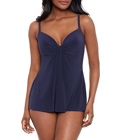 Miraclesuit Marina Rock Solid Underwire Tankini Swim Top & Solid High Rise Bikini Swim Bottom