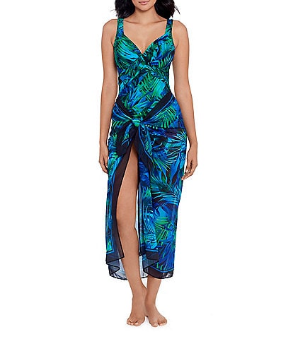 Miraclesuit Palm Reeder Georgette Scarf Pareo Cover-Up