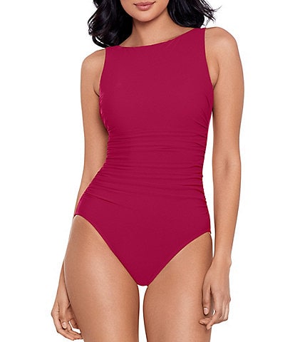Miraclesuit Rock Solid Regatta High Neck One Piece Swimsuit
