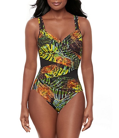 Miraclesuit Sunset Islet Madero Underwire Surplice One Piece Swimsuit