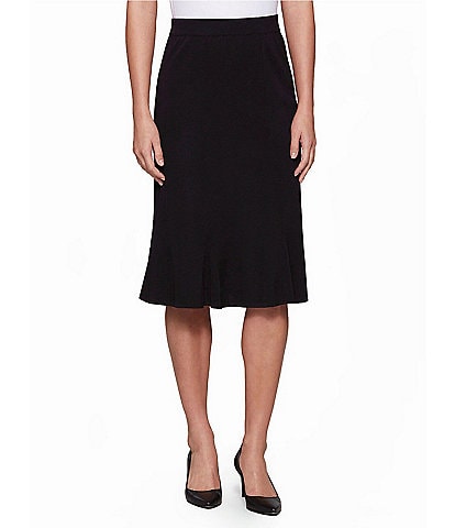 MISOOK Gored Mylana Knit Pull-On Skirt