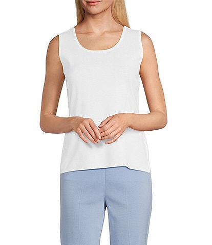 MISOOK Knit Double Scoop Neck Sleeveless Tank