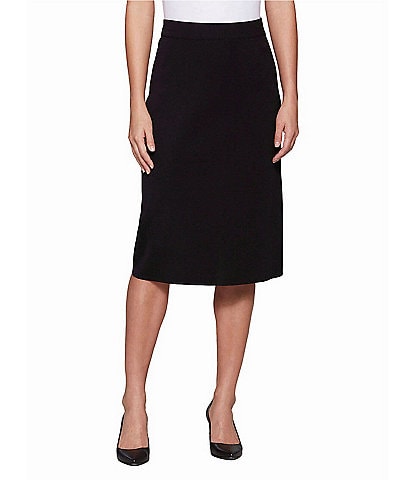 MISOOK Knit Elastic Waist Straight Midi Skirt
