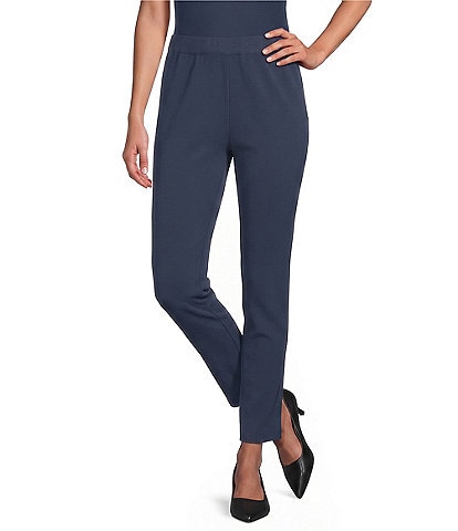 MISOOK Knit Nancy Slim Leg Pull-On Ankle Pants