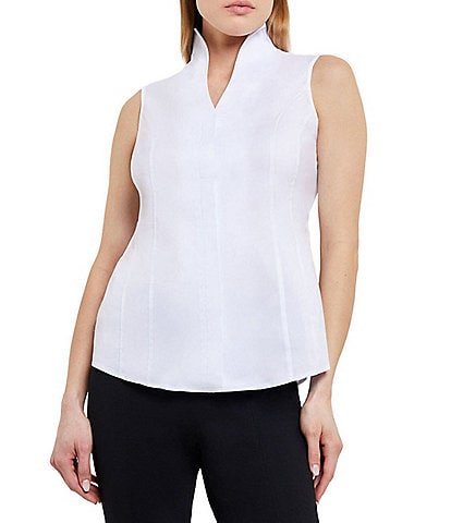 MISOOK Stretch High V-Neck Sleeveless Blouse