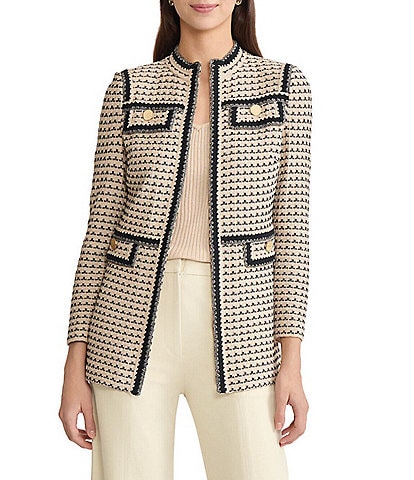 MISOOK Tailored Multi-Stitch Zigzag Knit Jacket