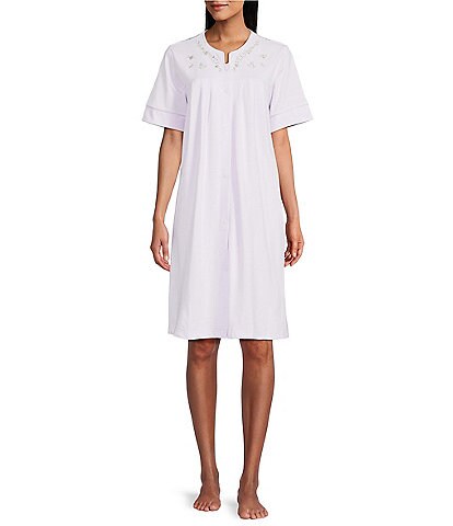 Miss Elaine French Terry Short Sleeve Gripper Robe