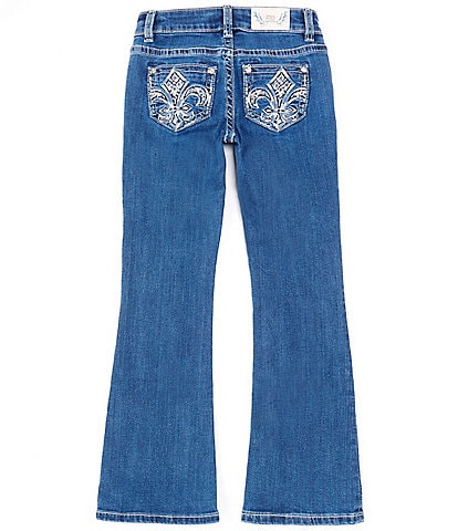 Miss Me Big Girls 7-16 Fleur-de-lis Embroidered Pocket Bootcut Jeans