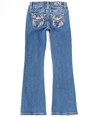 Miss Me Big Girls 7-16 Floral Embroidered Pocket Boot Cut Jeans