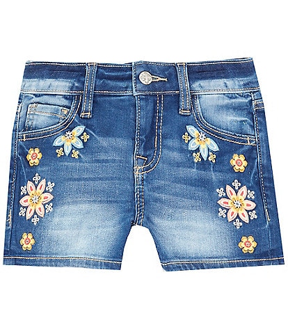 Miss Me Big Girls 7-16 Floral Embroidered Shorts