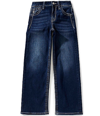 Miss Me Big Girls 7-16 Mid-Rise Fleur De Lis Wide-Leg Jeans