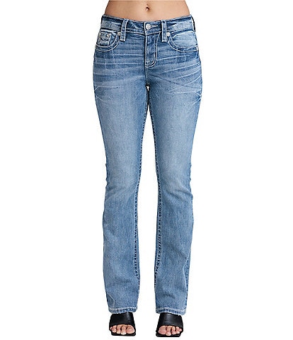 Miss Me Embroidered Wing Scroll Bootcut Jeans