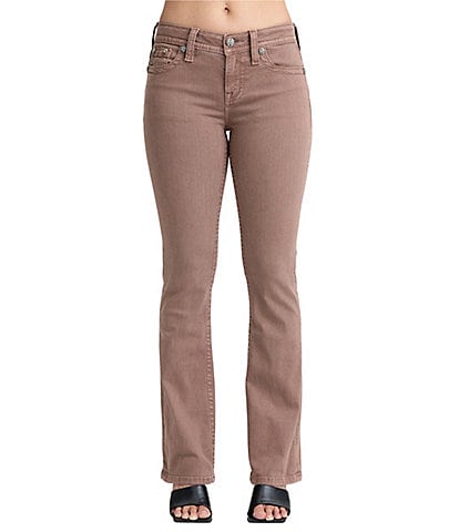 Miss Me Fleur De Lis Mid Rise Bootcut Jeans